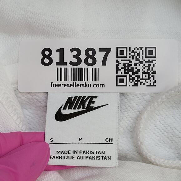 NIKE Center-Swoosh Hoodie Womens S/M 24x26 Oversized White - Picture 7 of 13